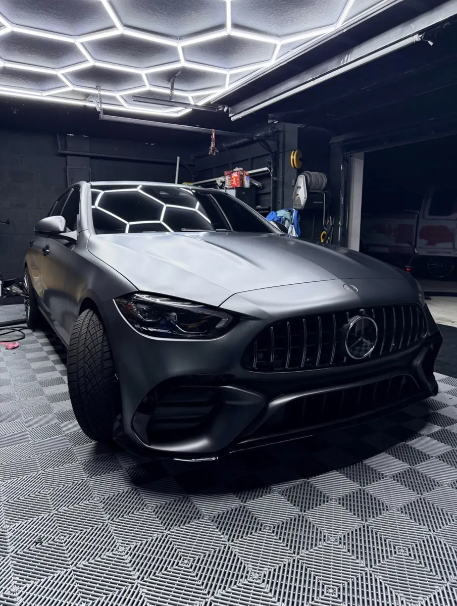 Matte Mercedes-AMG inside the shop